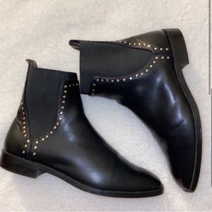 Zara Black Studded Boots